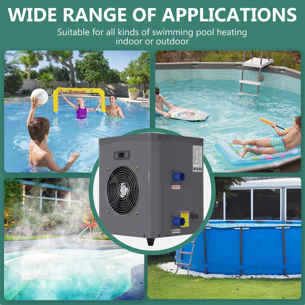 Swimming Pool Heat Pump, 14945 BTU/hr, 110V-120V/60Hz S231295