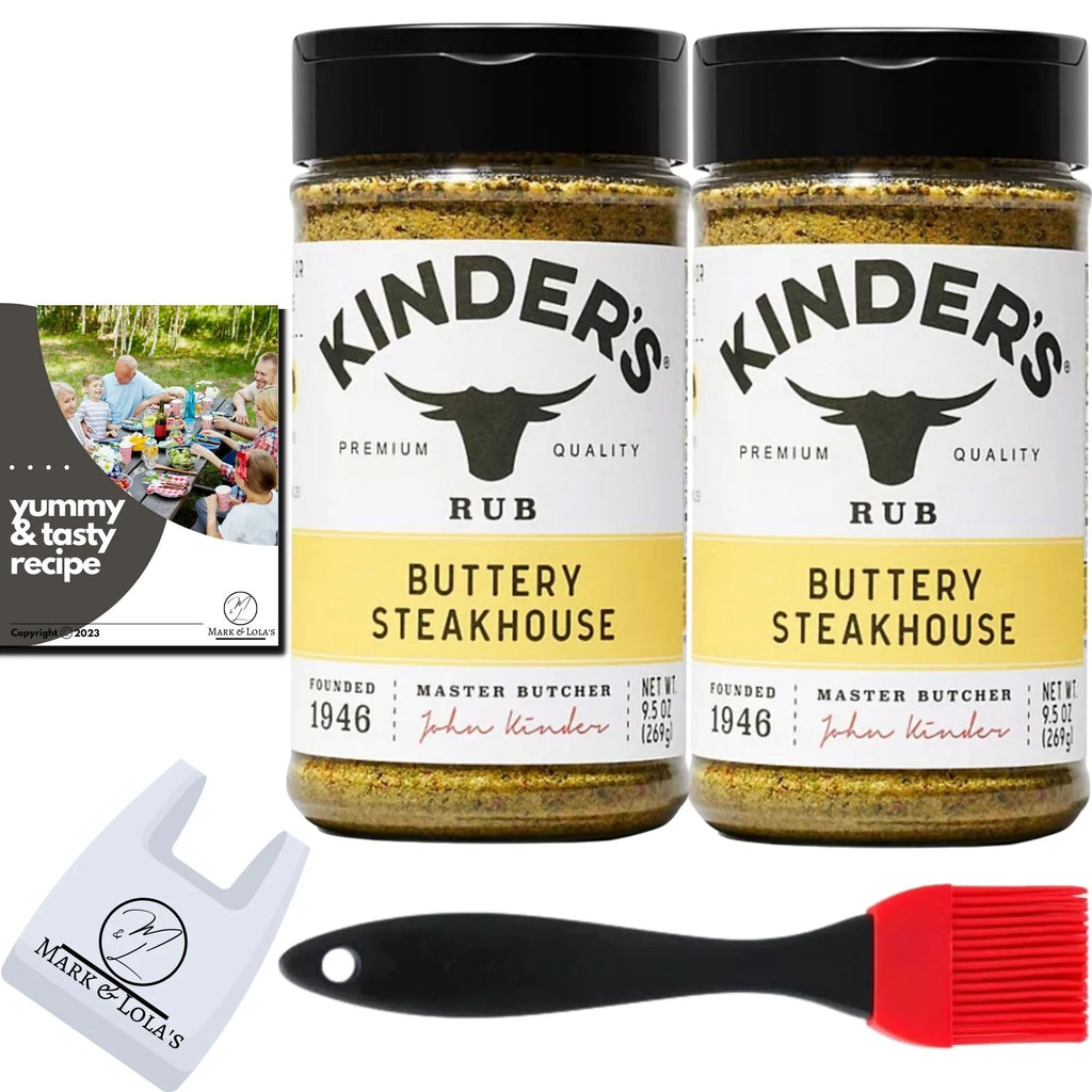 2 Bundle Pack Seasonings and Rubs (Total 21oz) with Silicon Brush B774934
