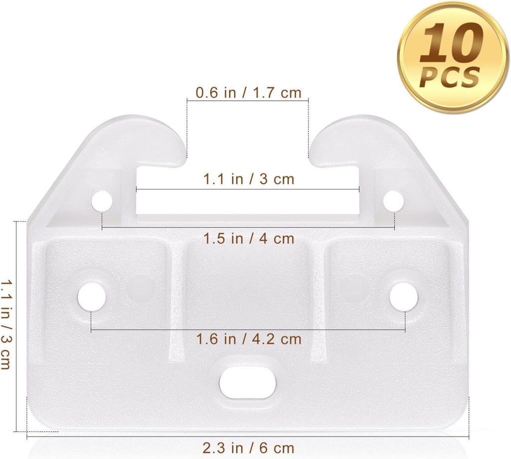 White Plastic Drawer Track Guide 10 Pc S247428