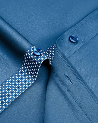 Men's Long Sleeve Stretch Dress Shirt F609