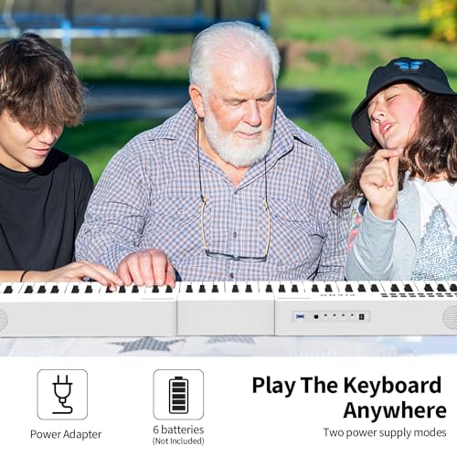 88 Key Semi Weighted Digital Piano with Stand, Built-In Speakers, Sustain Pedal, Bluetooth B23939