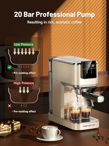 Espresso Machine with Milk Frother Steam Wand, 40oz Water Tank X2017