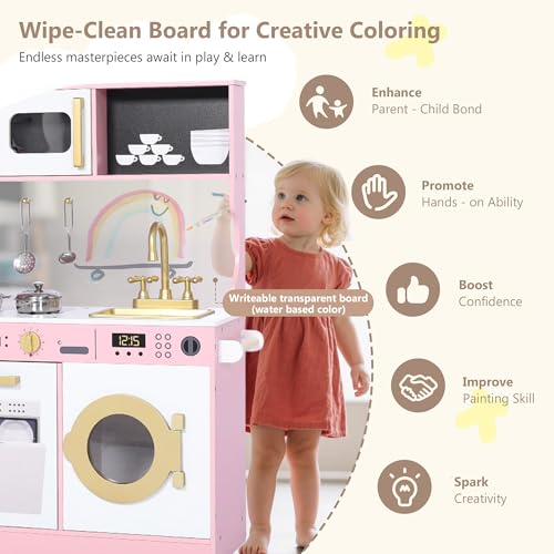 White Wooden Kids Play Kitchen B420