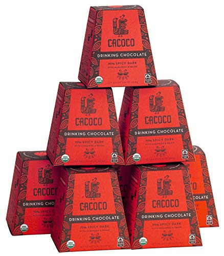 Organic Spicy Dark Drinking Chocolate Hot Cacao Cocoa (7.05 ounces) T32406