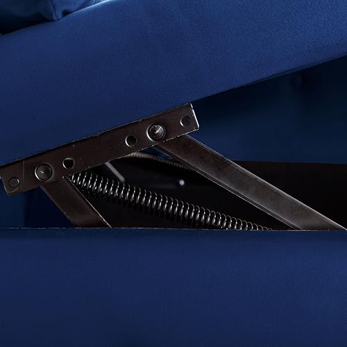 Black Velvet Storage Chaise Lounge with Pillow J8554