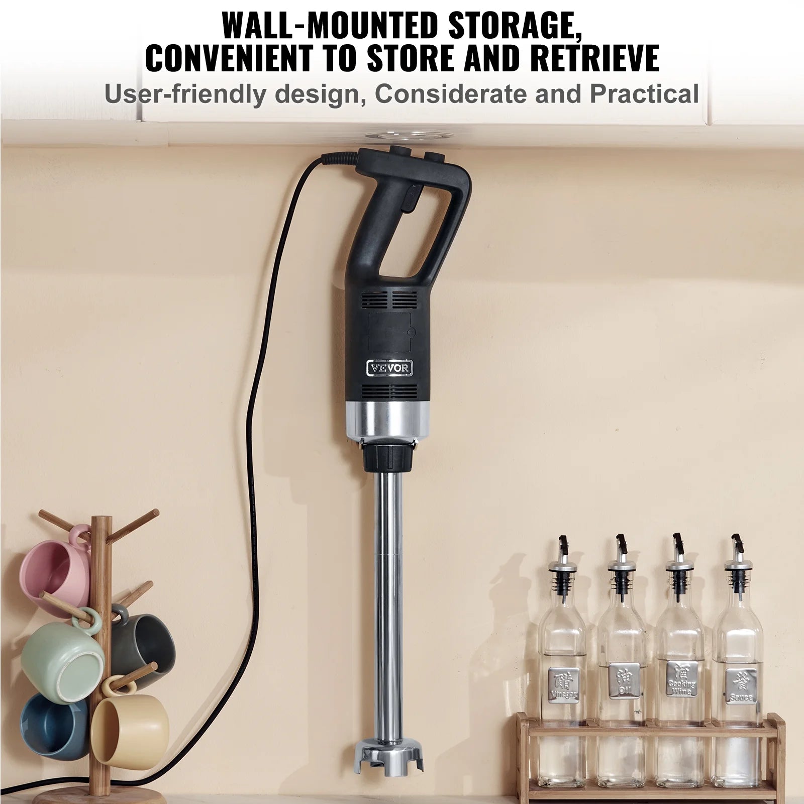 Commercial Immersion Blender Heavy Duty Hand Mixer 750W Variable Speed S975450