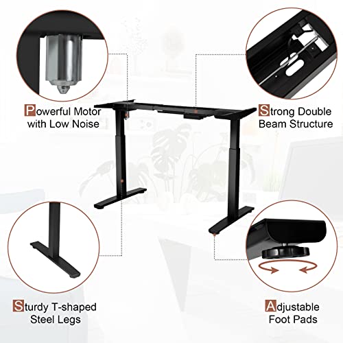 Black Electric Stand Up Desk Frame with Adjustable Height P875089