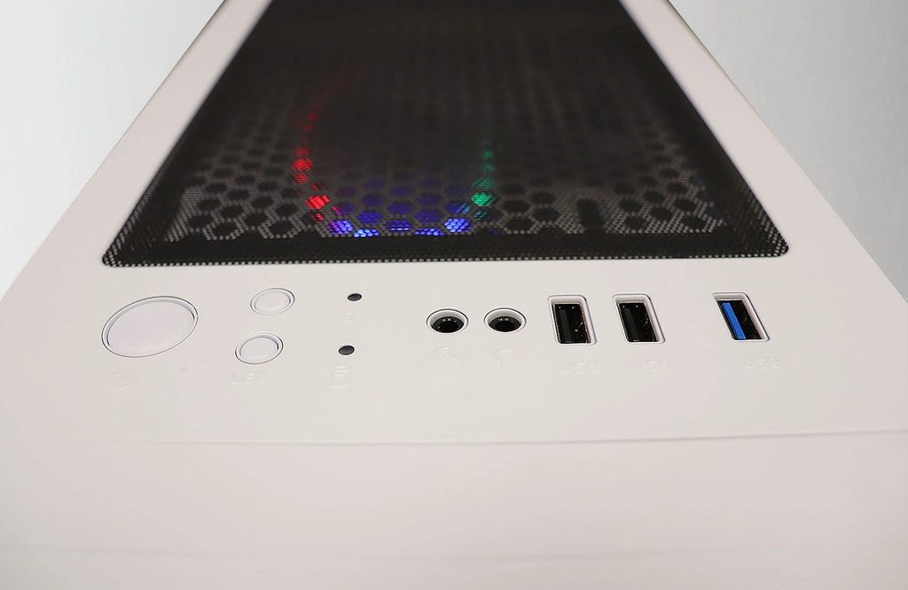 White Intel Core i5 3.40GHz GeForce GTX 650 8GB RAM 1TB HDD WiFi RGB Lighting Windows 10 Pro Gaming PC Desktop Computer B1549