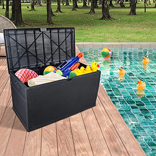 Brown 51 Gallon Waterproof Deck Storage Box O813