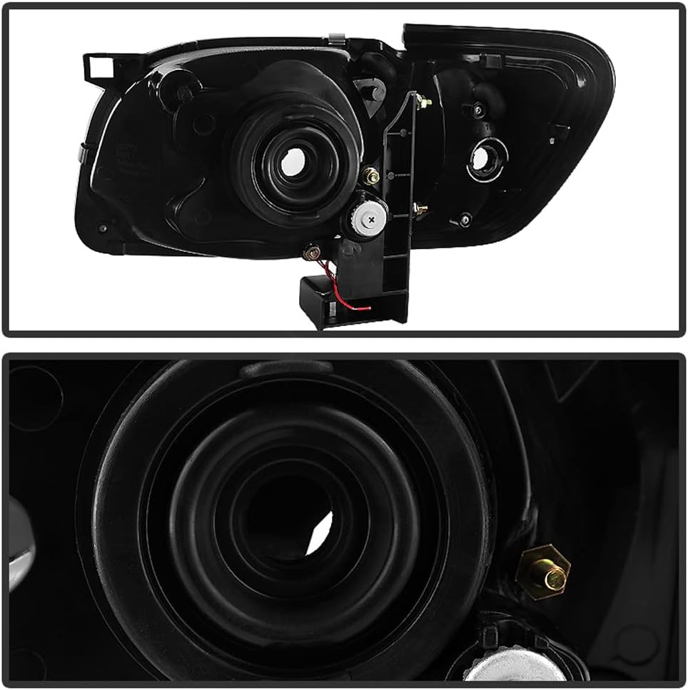 Black 2001-2004 Toyota Tacoma DRL LED Headlights with Corner Lamps N788