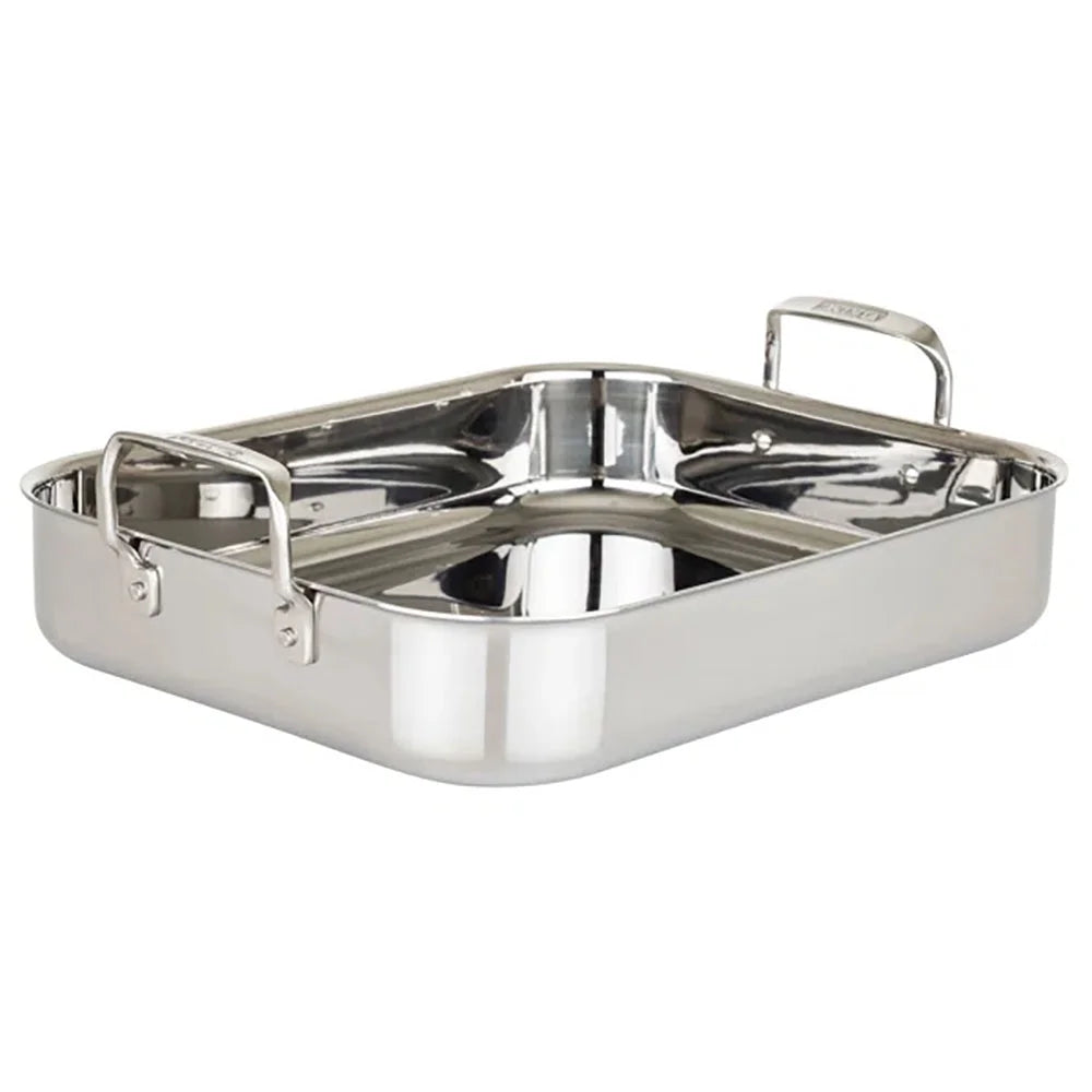 3-Ply Stainless Roasting Pan with Rack and Thermometer Set H25051