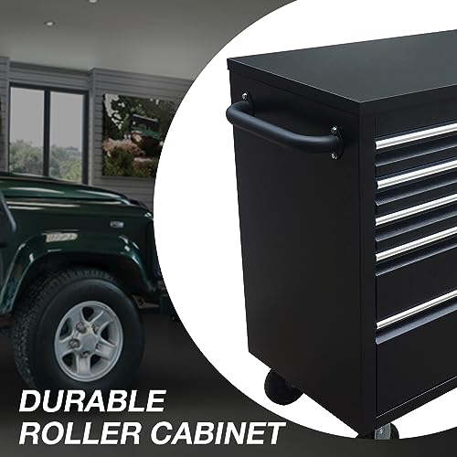 15-Drawers Rolling Tool Chest with Wheels Mobile Tool Storage Cabinet with Wooden Top F571630
