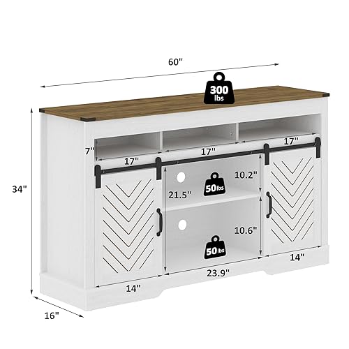 Black 34'' Tall TV Stand with Sliding Barn Doors G15411