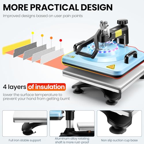 15"x12" 8 in 1 Swing Away Heat Press Machine O99310