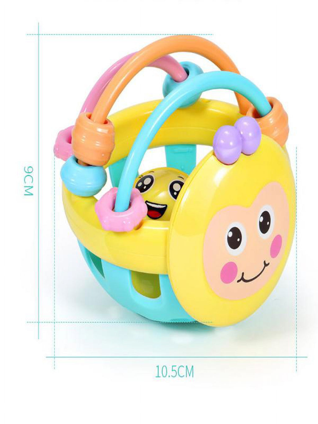 Baby Hand Bell Rattles Ball Toys, Activity Ball Infant Toys, Shaker, Grab Rattle J136