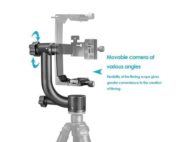 Carbon Fiber 360 Degree Panoramic Gimbal Tripod Head with Arca-Swiss Standard 1/4 inch Quick Release L987