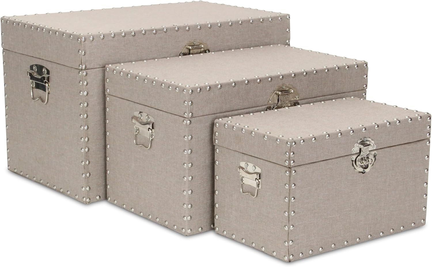 Tan Wooden Trunk Set H450678