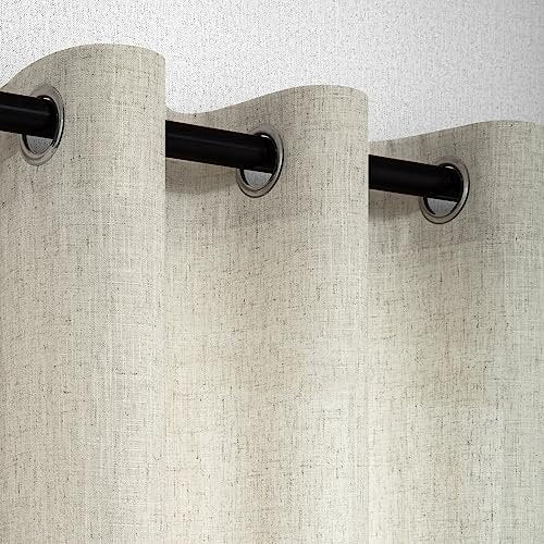 Grommet Linen Blended Sheer Curtains Z972788