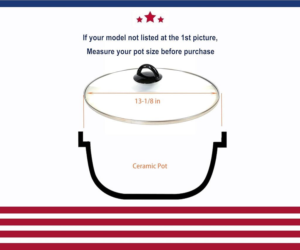 Oval glass lid for 8qt slow cooker I67972