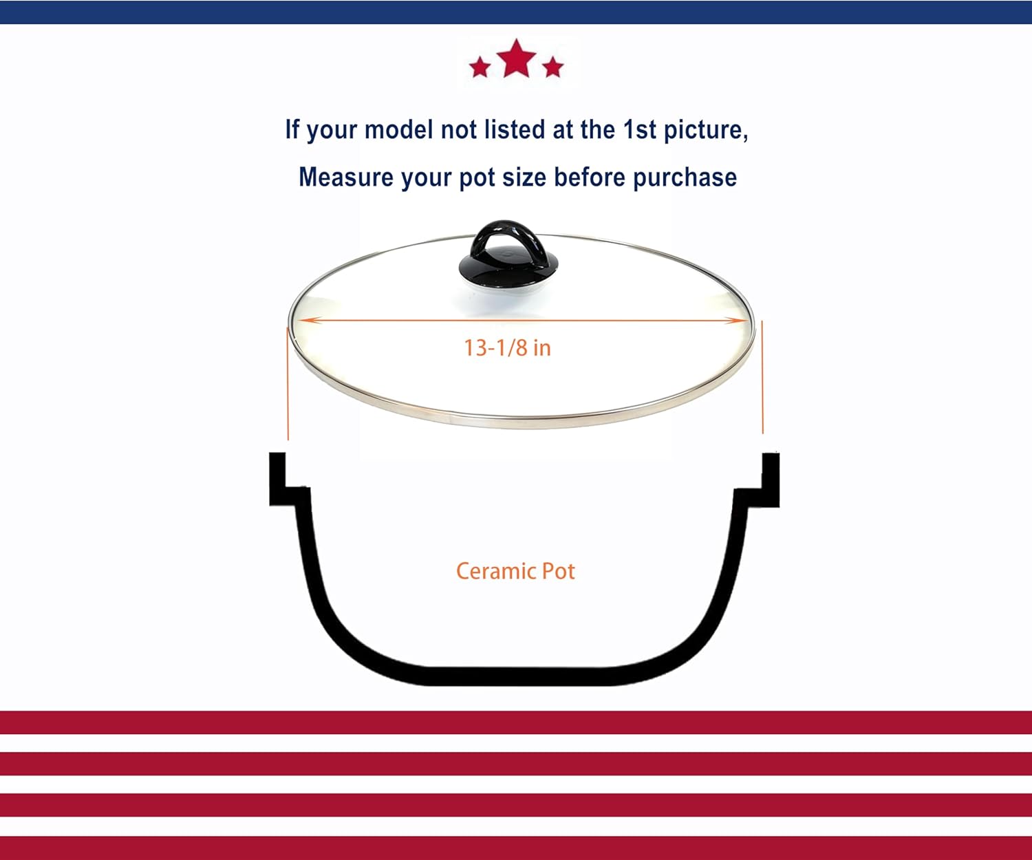 Oval glass lid for 8qt slow cooker I67972