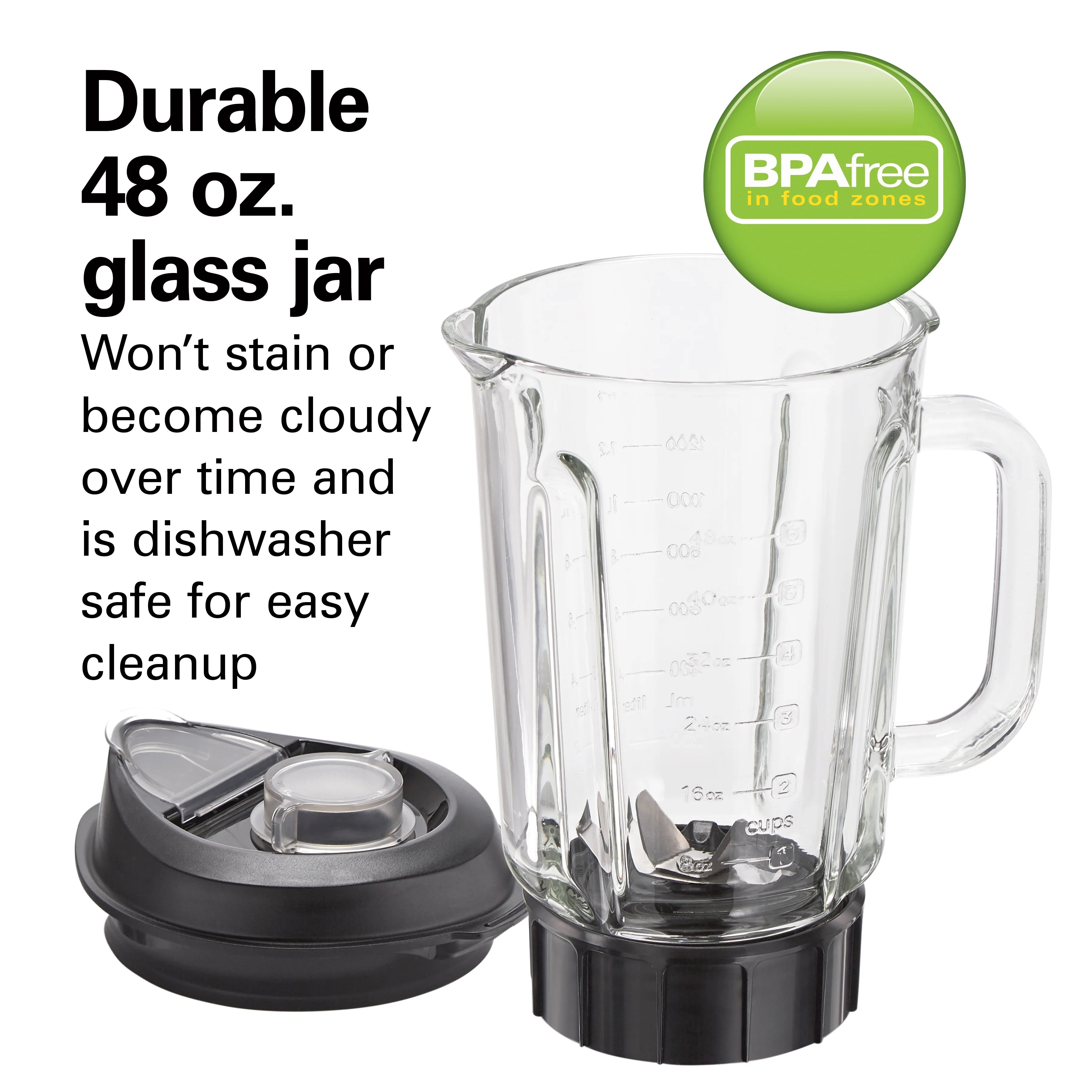 48oz BPA-Free Glass Jar Blender D7772