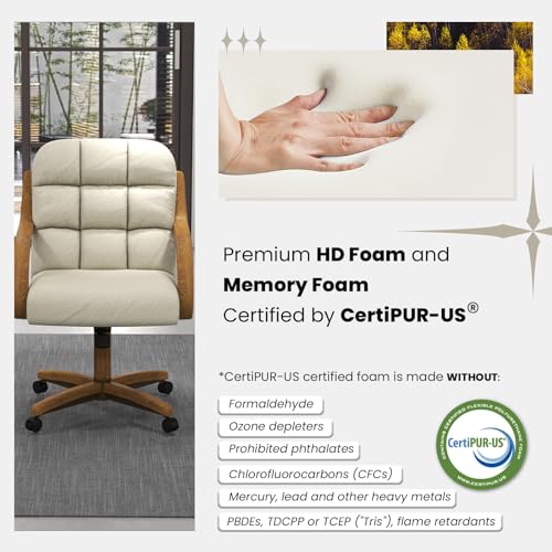 2 Set of Caster Swivel Tilt Dinning Chairs with Metal Frame R528505