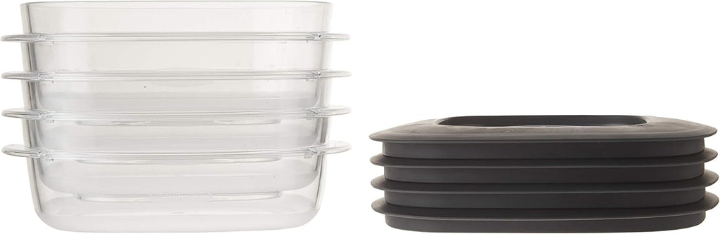 4 Pack Grey 3 Cup Food Storage Container P348970