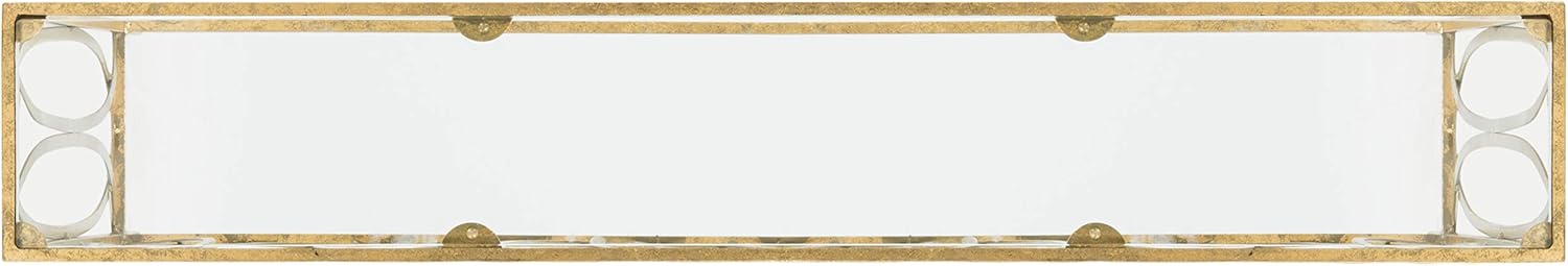 Gold Foil and Glass Console Table K21998
