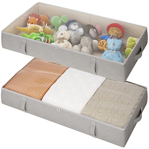 Beige 2-Pack Under Bed Storage Containers D97362