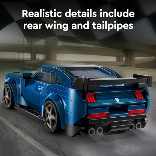 Blue Ford Mustang Dark Horse Sports Car Toy Building Set I438676
