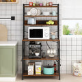 6 Layers Kitchen Baker's Rack with 10 S Hooks and Outlets R3869