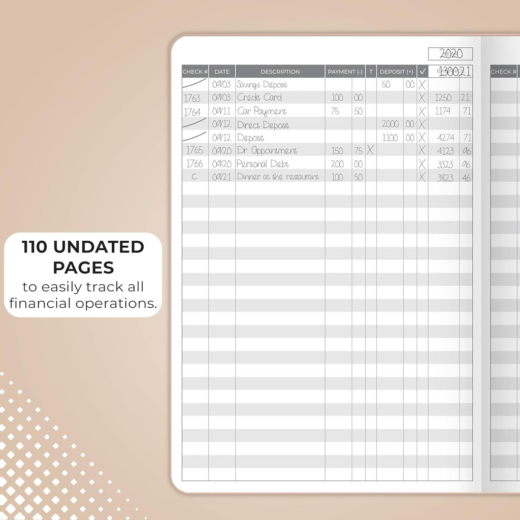 A5 Hardcover Check Register Book N881225