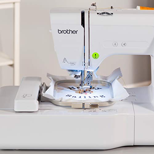 Embroidery Machine with 80 Built-in Designs, 4" x 4" Hoop Area, 3.2" LCD Touchscreen, USB Port, 9 Font Styles J164
