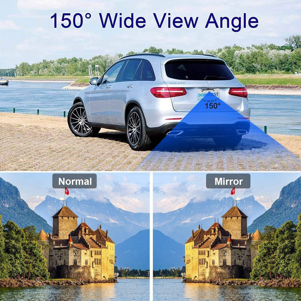 HD 1080P Rear View Monitor Kit Night Vision Waterproof Reverse Camera Pack of 2 W81918