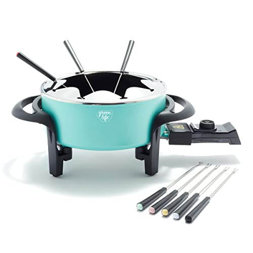 Red 14 Cup Electric Fondue Maker Set with 8 Forks C802250