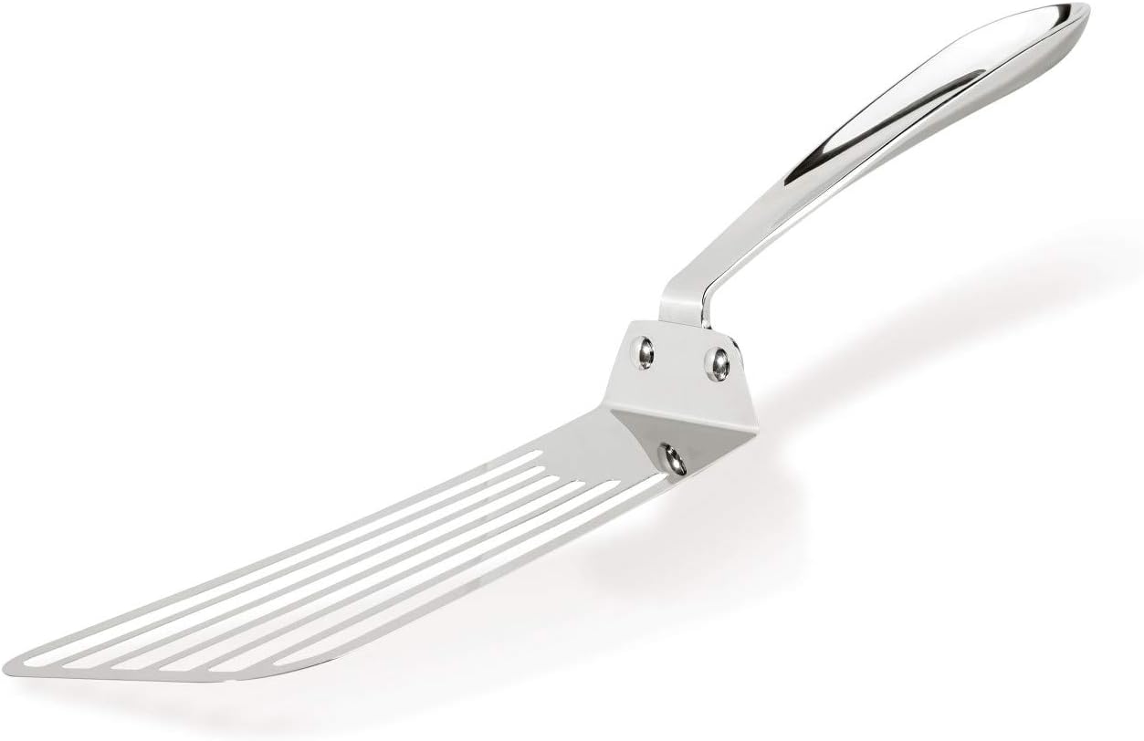 Silver Stainless Steel Slotted Turner D447