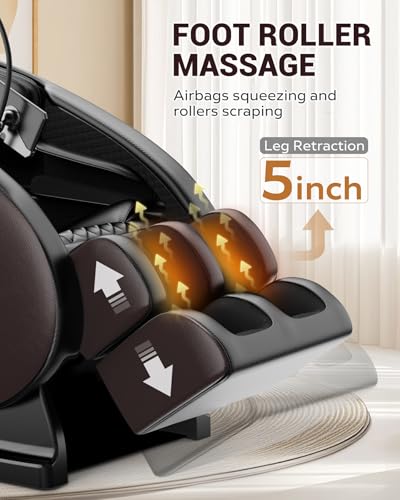 Black Faux Leather Full Body Massage Chair Recliner with Heat Therapy P77017