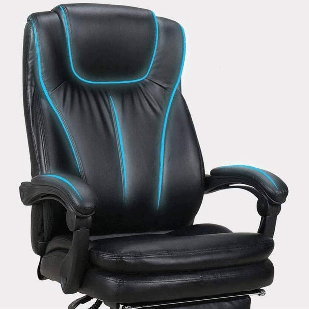 High Back Office Chair with Footrest and Thick Padding Reclining Computer Chair I23902