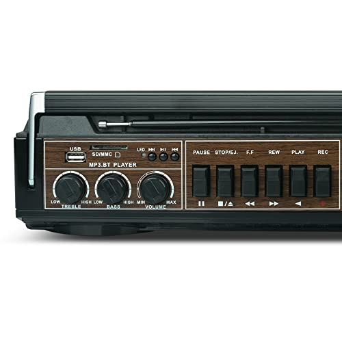 Red 2 Way Speaker System Boombox with Bluetooth O498
