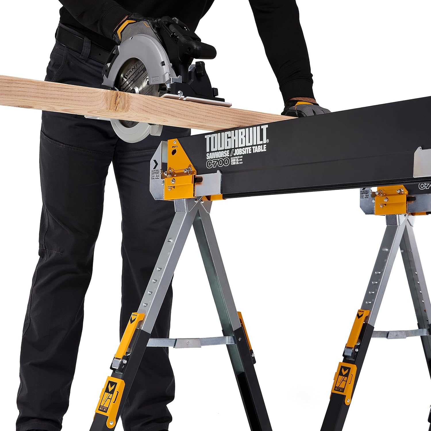 Folding Sawhorse, 100% High Grade Steel, 2 Pack U48170
