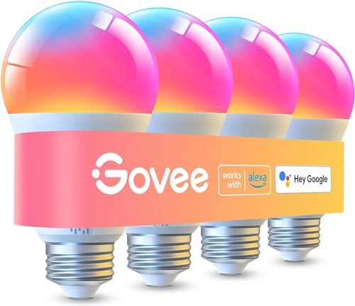 2 Pack Smart Light Bulbs, Dimmable RGBWW A19 T8862