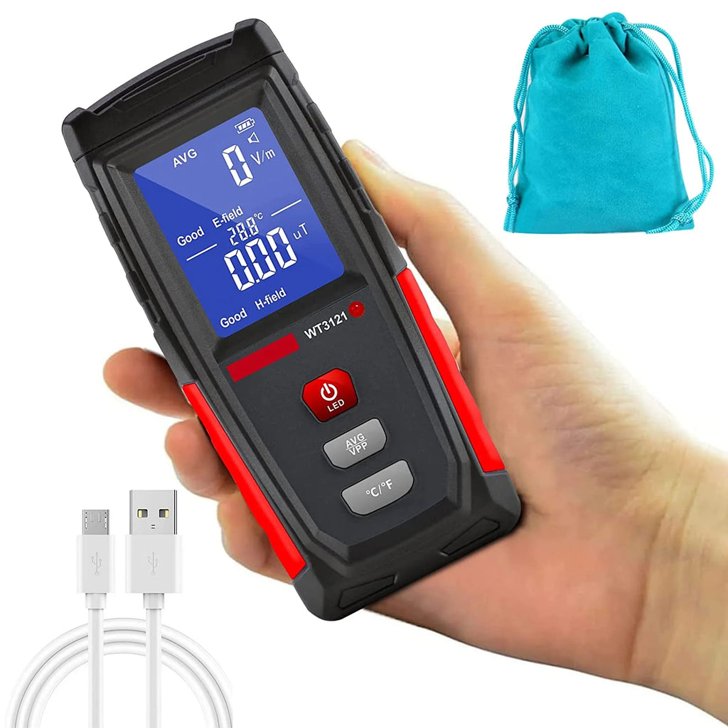 Rechargeable Digital Electromagnetic Field Radiation Detector R5552