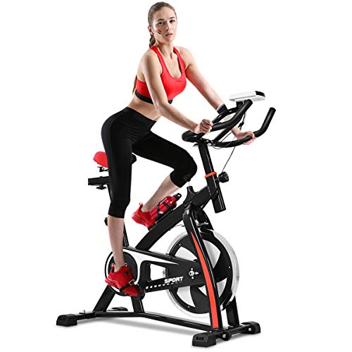 Smooth Belt Driven Indoor Bike Trainer with Bottle Holder LED Display N537468