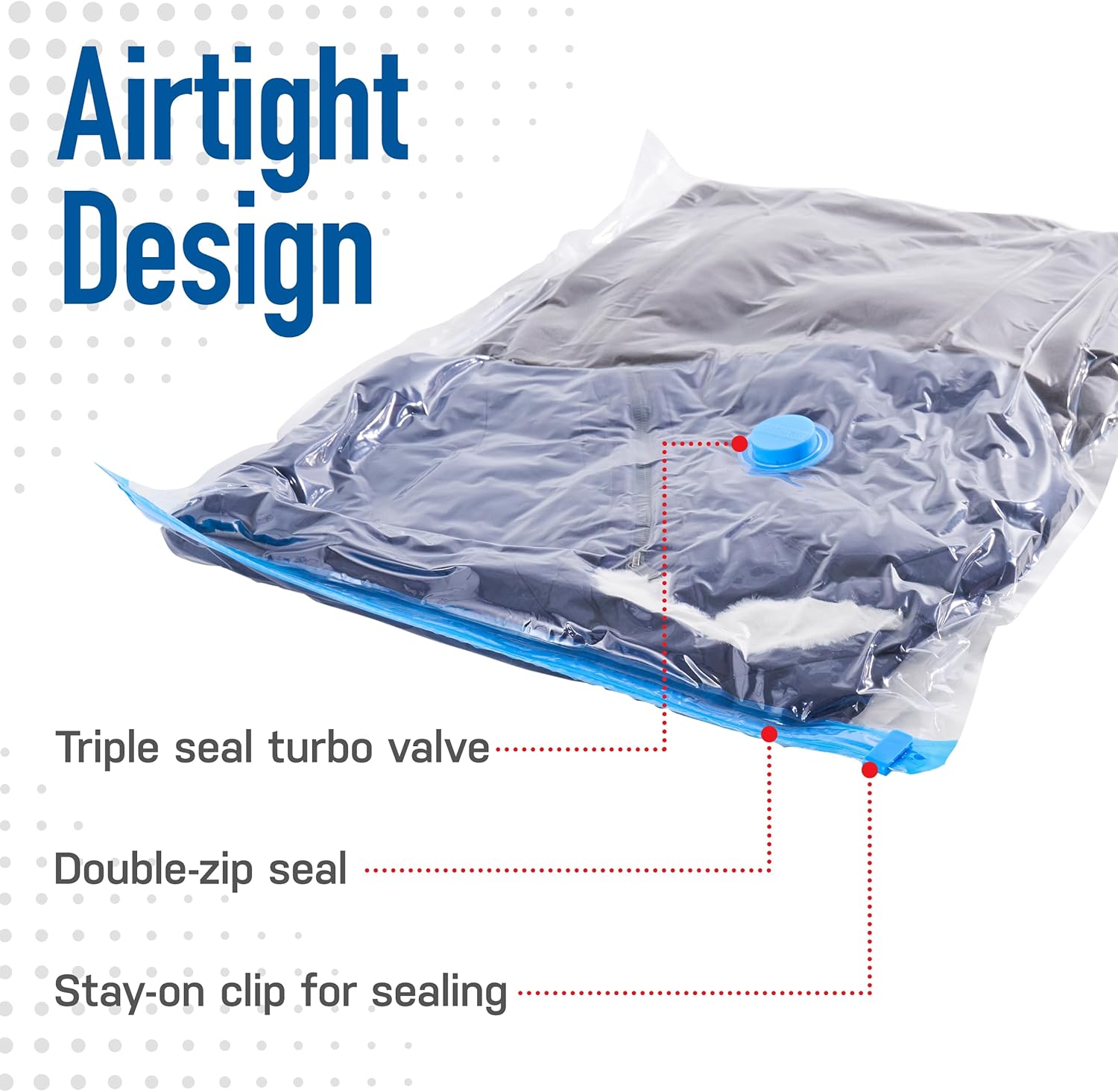 10-Pack Vacuum Storage Bags with Electric Pump U339
