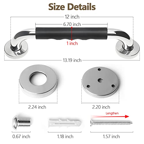 32 Inch Anti Slip Grab Bars, 2 Pack E24665