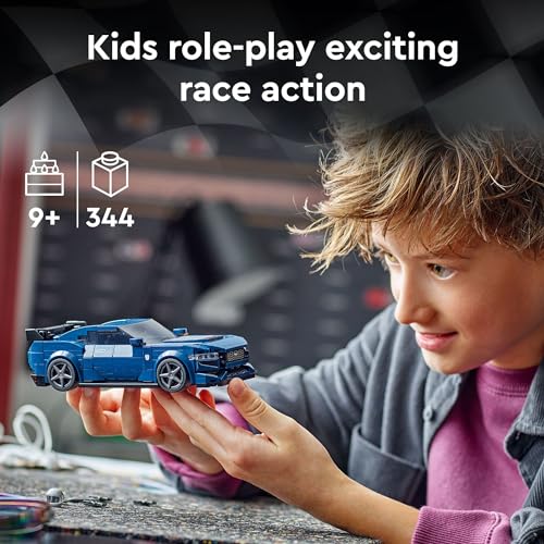 Blue Ford Mustang Dark Horse Sports Car Toy Building Set I438676