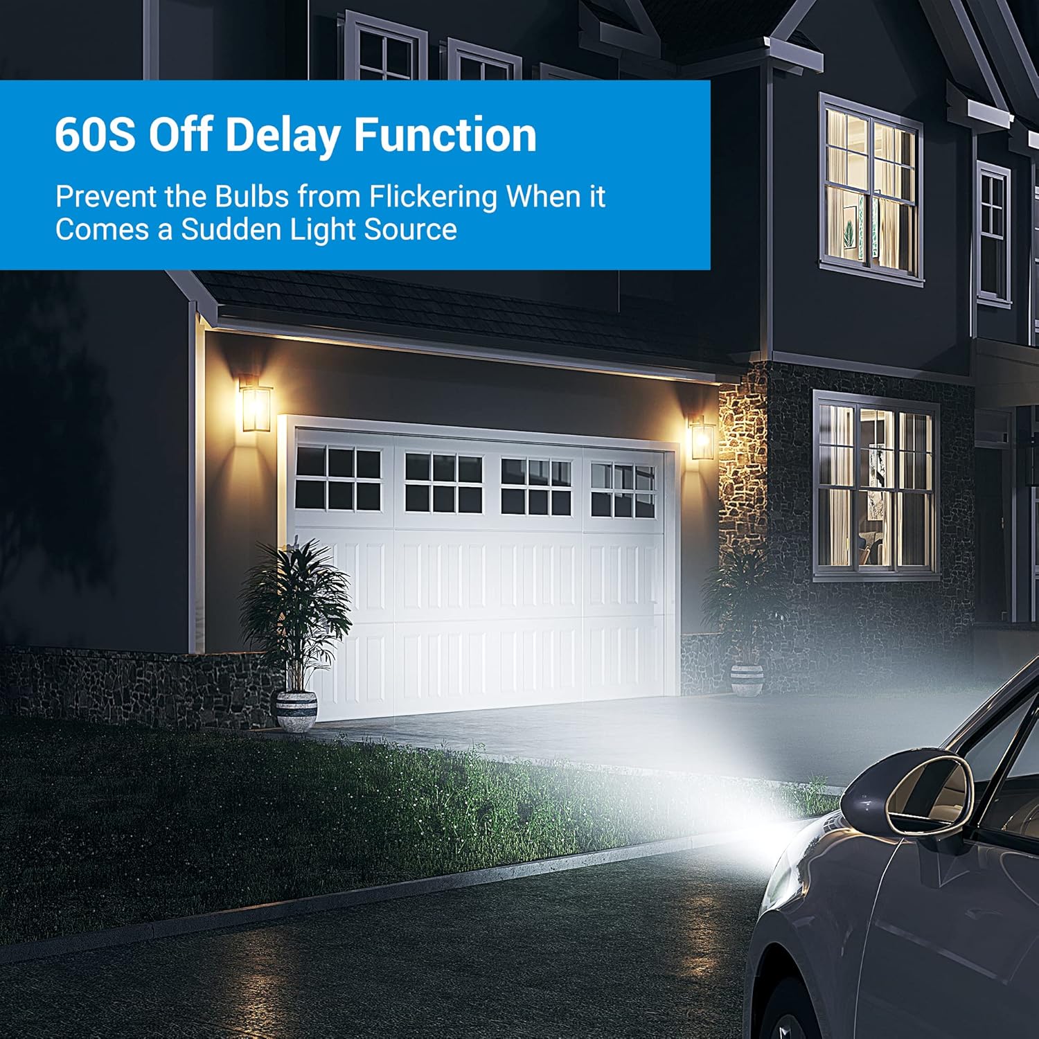 2 Pack E12 Candelabra Light Socket with Photocell Sensor I327