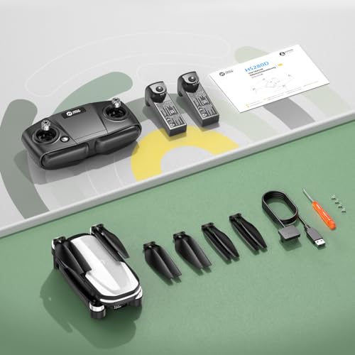FPV Drone with 1080P HD Camera, Foldable RC Quadcopter with Brushless Motor, 2 Modular Batteries M8214