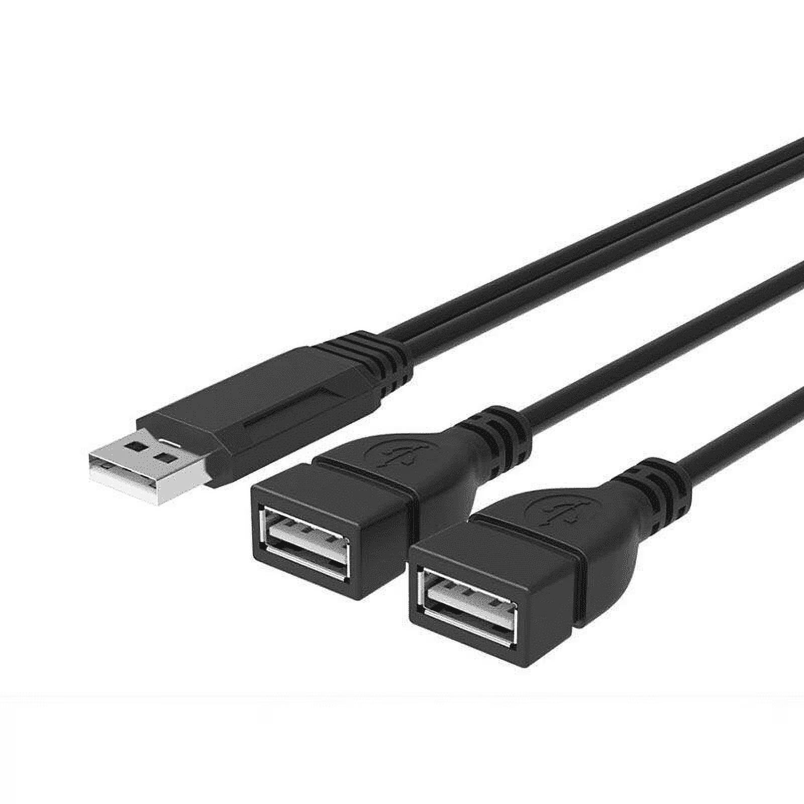 2.0 USB One Female Two Male Data Charging Cable 30cm S224310