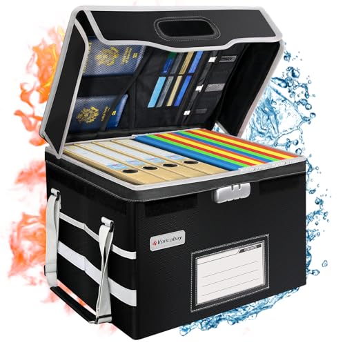 Fireproof Document Bag with Aluminum Foil Insulation, 4-Layer Fireproof File Box with Water-Resistant Zipper H1761